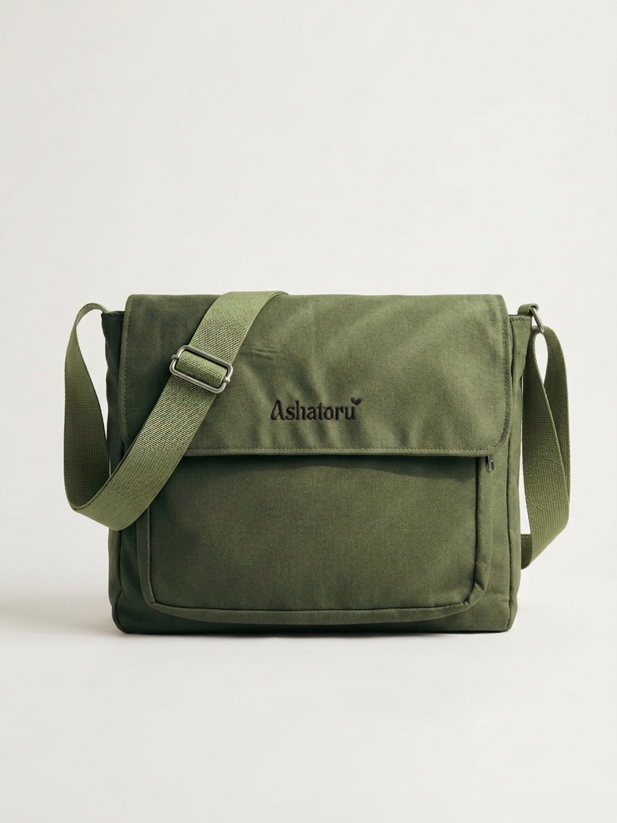 Ashatoru Green Messenger Bag
